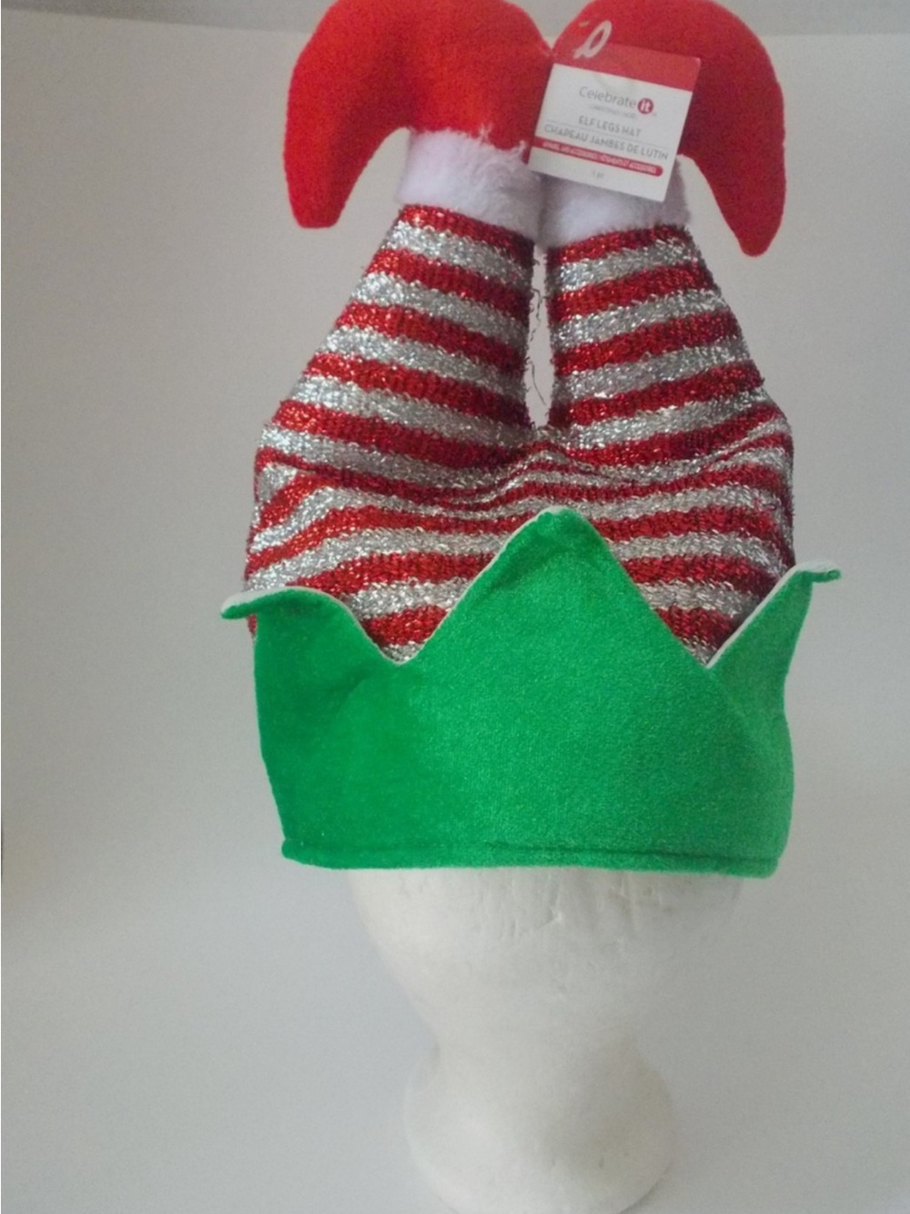 💥Buy 2 Get 1 Free💥 Celebrate It Red and Silver Elf Leg Hat